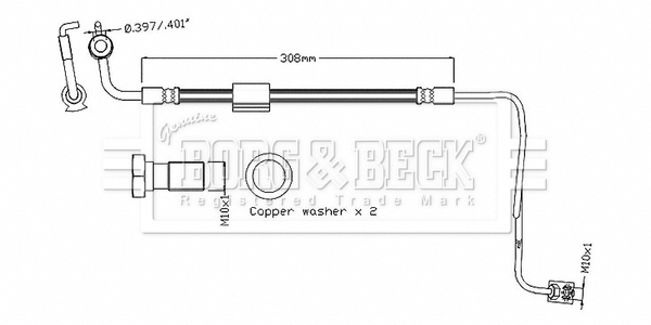 Furtun frana BBH8885 BORG & BECK