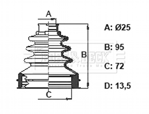 Ansamblu burduf, articulatie planetara BCB6392 BORG & BECK