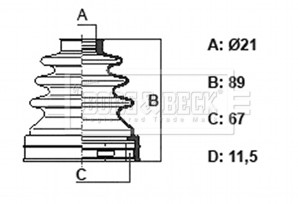 Ansamblu burduf, articulatie planetara BCB6402 BORG & BECK