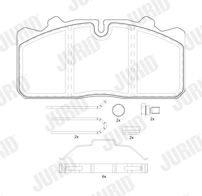 Set placute frana,frana disc 2908809560 JURID