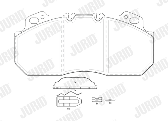 set placute frana,frana disc 2909009560 JURID