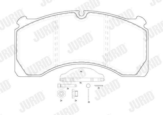 set placute frana,frana disc 2912409560 JURID