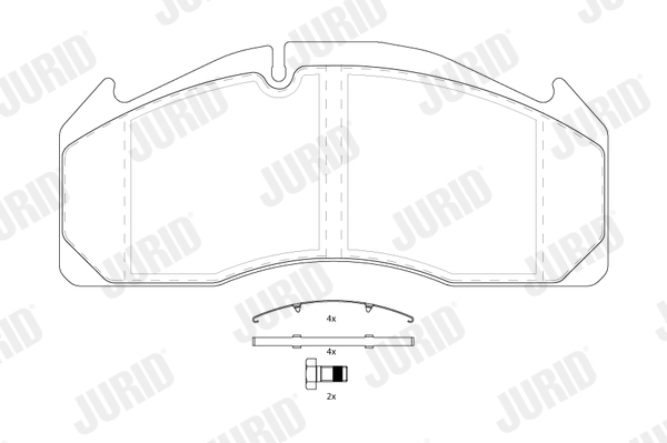 Set placute frana,frana disc 2912509560 JURID