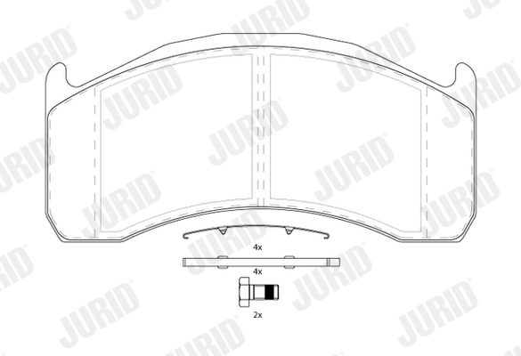 Set placute frana,frana disc 2913709560 JURID