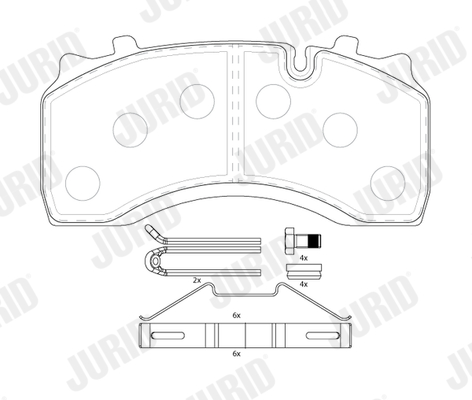 set placute frana,frana disc 2914209569 JURID
