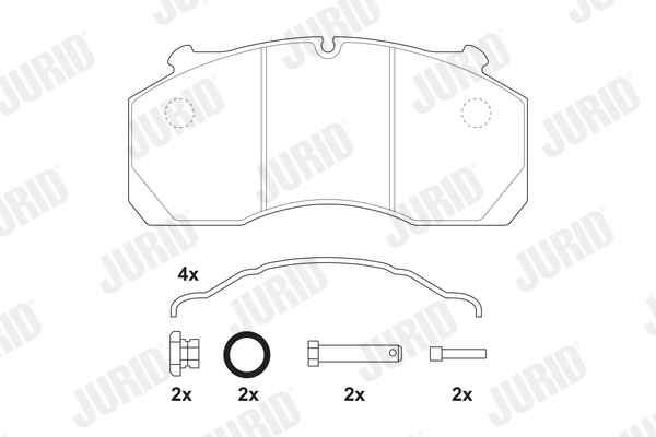 set placute frana,frana disc 2915009560 JURID
