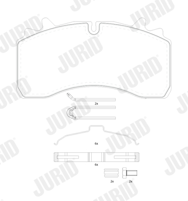 Set placute frana,frana disc 2916205390 JURID