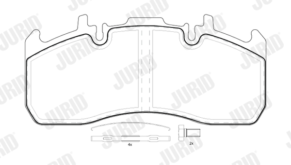 Set placute frana,frana disc 2917309560 JURID