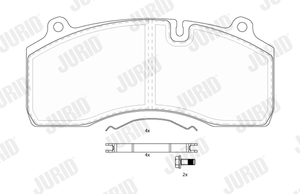 Set placute frana,frana disc 2918105390 JURID