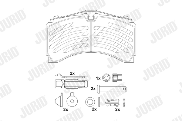 Set placute frana,frana disc 2924405390 JURID