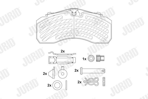 Set placute frana,frana disc 2925305390 JURID