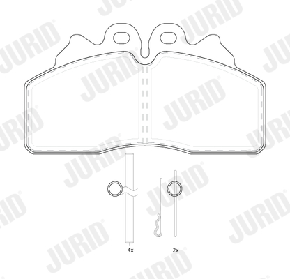 set placute frana,frana disc 2925603420 JURID