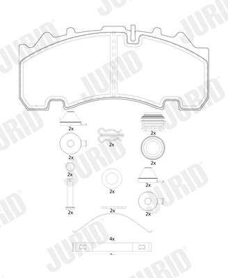 Set placute frana,frana disc 2926305390 JURID