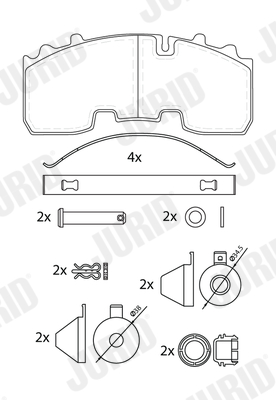 Set placute frana,frana disc 2926505390 JURID