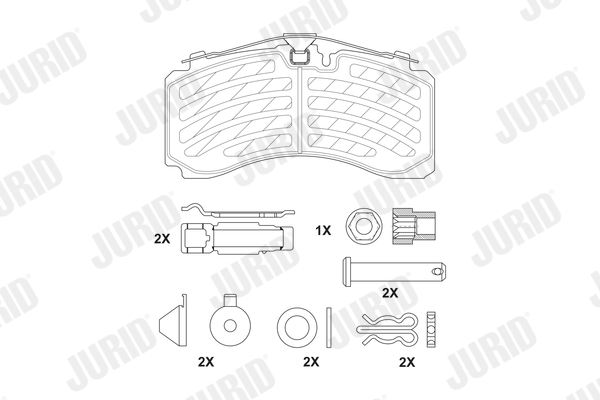 Set placute frana,frana disc 2931905390 JURID