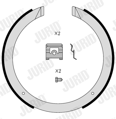 Set saboti frana, frana de mana 362592J JURID