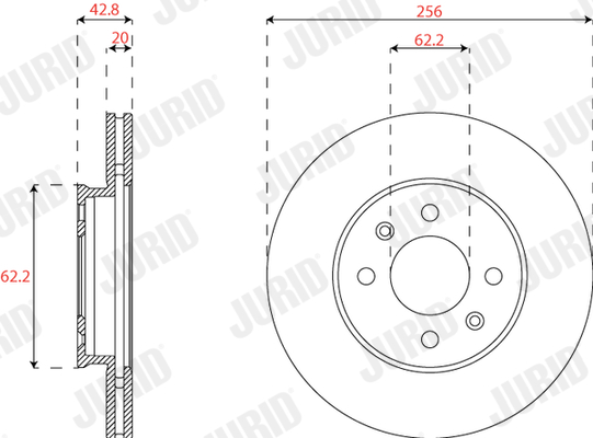 Disc frana 563224JC JURID
