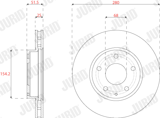 Disc frana 563271JC JURID