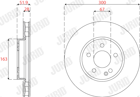 Disc frana 563280JC JURID