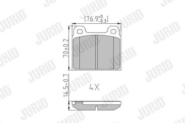 set placute frana,frana disc 571215J JURID