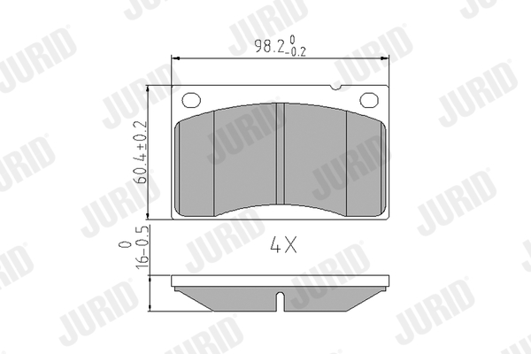 set placute frana,frana disc 571234J JURID