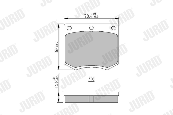 set placute frana,frana disc 571247J JURID