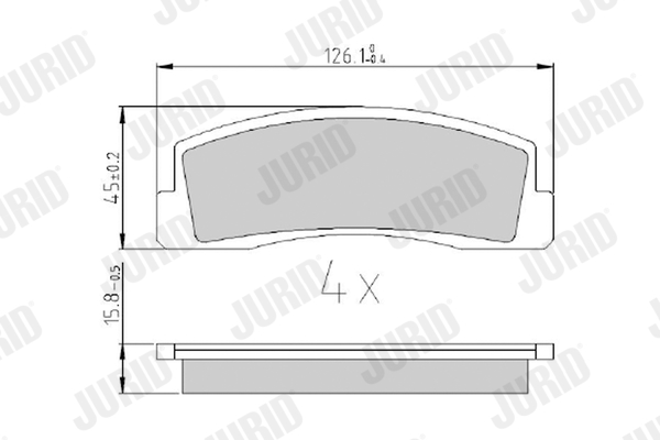 set placute frana,frana disc 571265J JURID