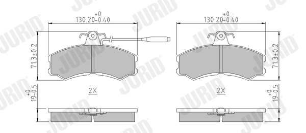 Set placute frana,frana disc 571304J JURID