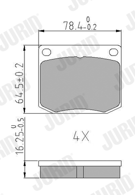 set placute frana,frana disc 571358J JURID