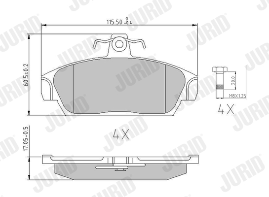 set placute frana,frana disc 571436J JURID
