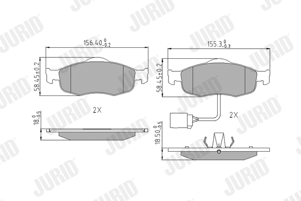 Set placute frana,frana disc 571522J JURID