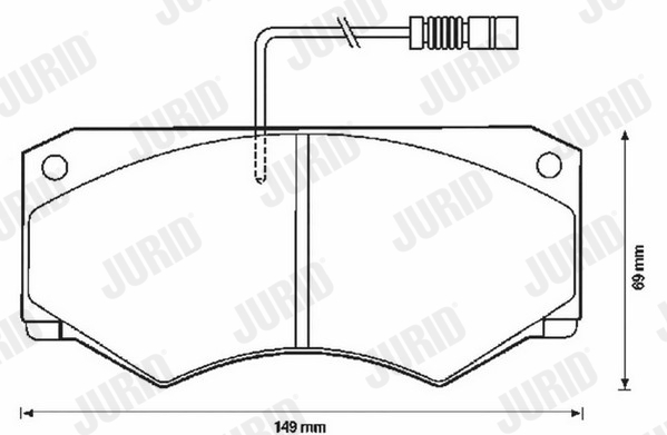 set placute frana,frana disc 571825J JURID