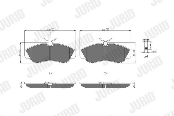 set placute frana,frana disc 571840J JURID