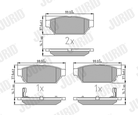 set placute frana,frana disc 571943J JURID