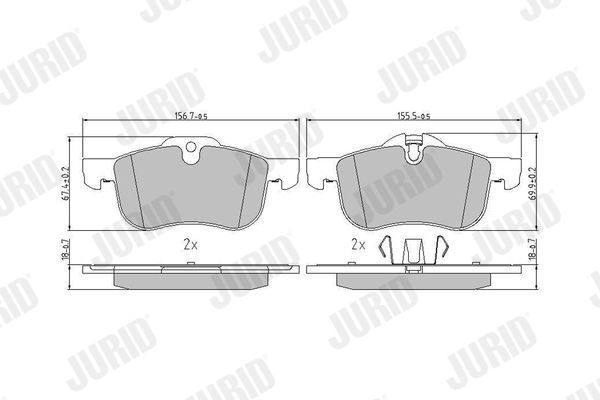 set placute frana,frana disc 571980J JURID