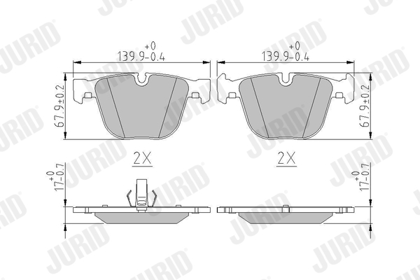 Set placute frana,frana disc 571991J JURID