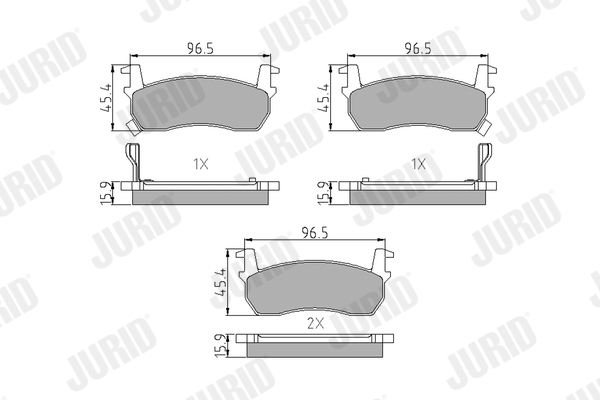set placute frana,frana disc 572189J JURID