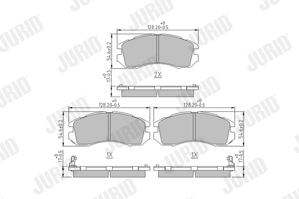 set placute frana,frana disc 572275J JURID