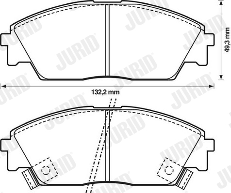 set placute frana,frana disc 572330J JURID