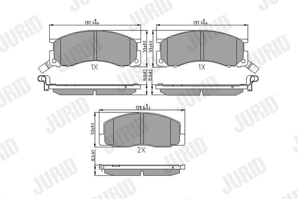 set placute frana,frana disc 572342J JURID