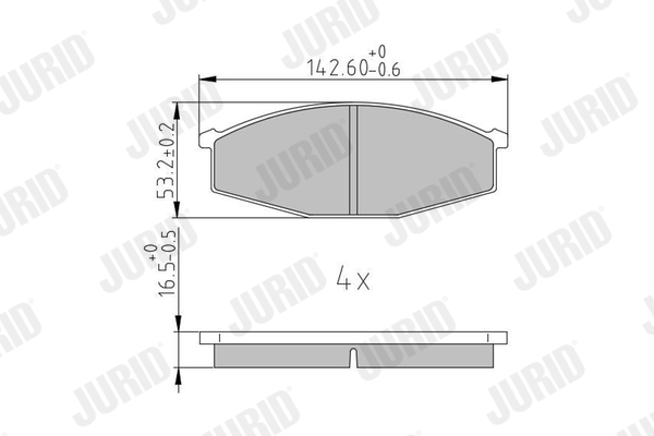set placute frana,frana disc 572361J JURID
