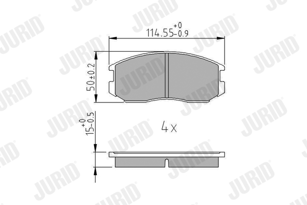 Set placute frana,frana disc 572375J JURID