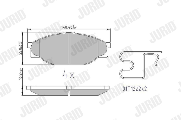set placute frana,frana disc 572378J JURID