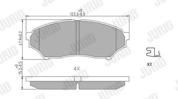 set placute frana,frana disc 572499J JURID