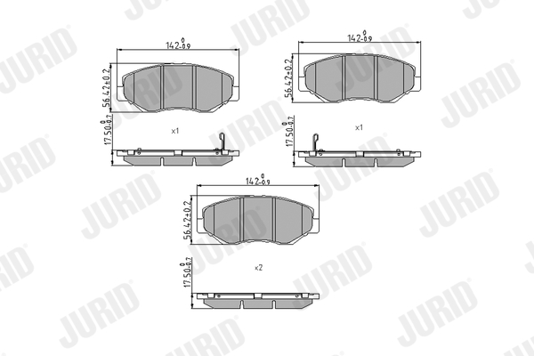 Set placute frana,frana disc 572504J JURID