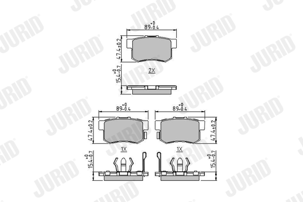 Set placute frana,frana disc 572544J JURID