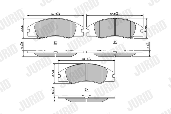 set placute frana,frana disc 572585J JURID