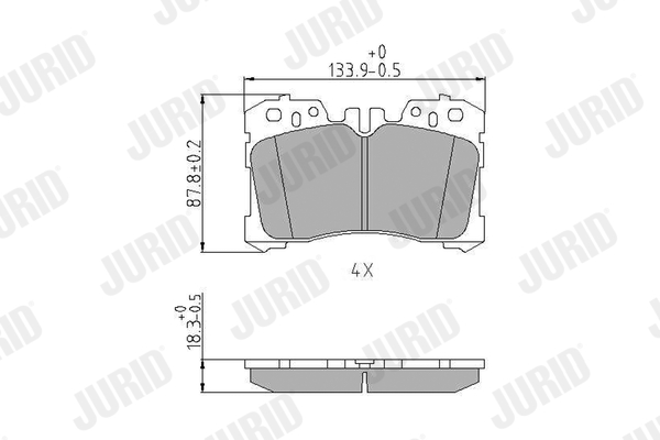 set placute frana,frana disc 572647J JURID