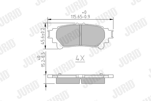 set placute frana,frana disc 572656J JURID