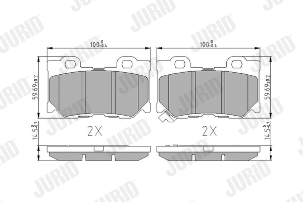 set placute frana,frana disc 572659J JURID